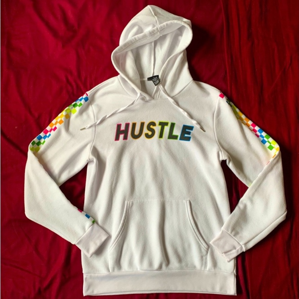 Rue 21 Plus White Hustle Hoodie